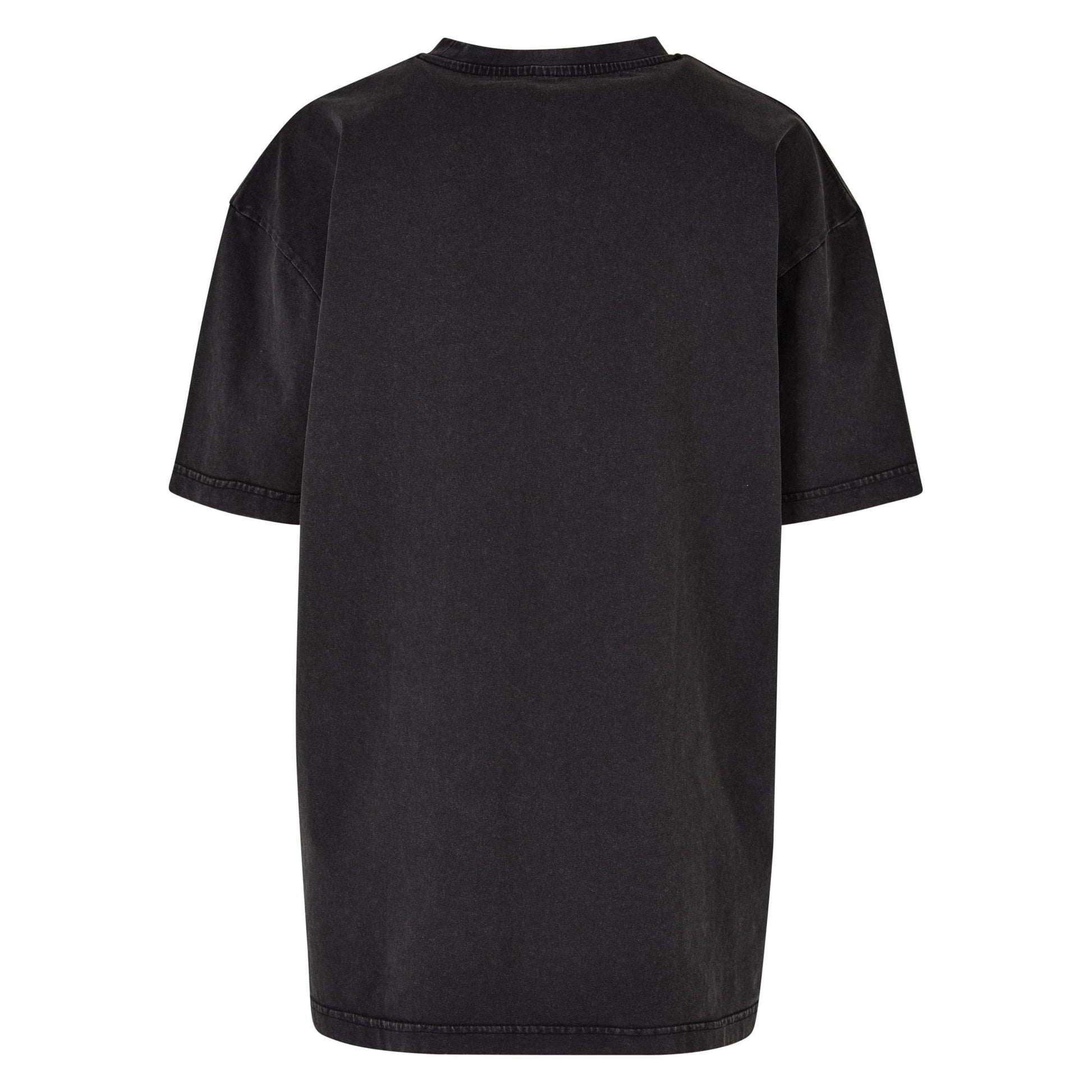 Black - Back - Build Your Brand Womens-Ladies Acid Wash Oversized T-Shirt