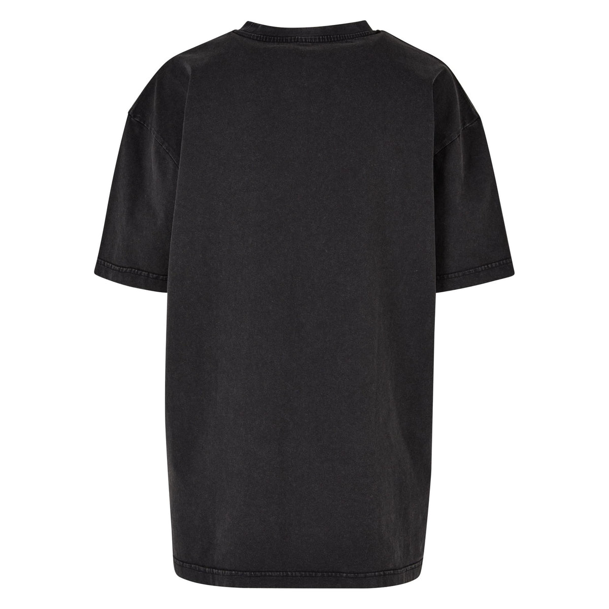 Black - Back - Build Your Brand Womens-Ladies Acid Wash Oversized T-Shirt