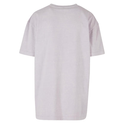 Soft Lilac - Back - Build Your Brand Womens-Ladies Acid Wash Oversized T-Shirt