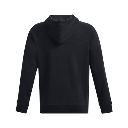Black-White - Back - Under Armour Unisex Adult Rival Fleece Hoodie