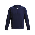 Midnight Navy-White - Front - Under Armour Unisex Adult Rival Fleece Hoodie