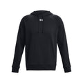 Black-White - Front - Under Armour Unisex Adult Rival Fleece Hoodie