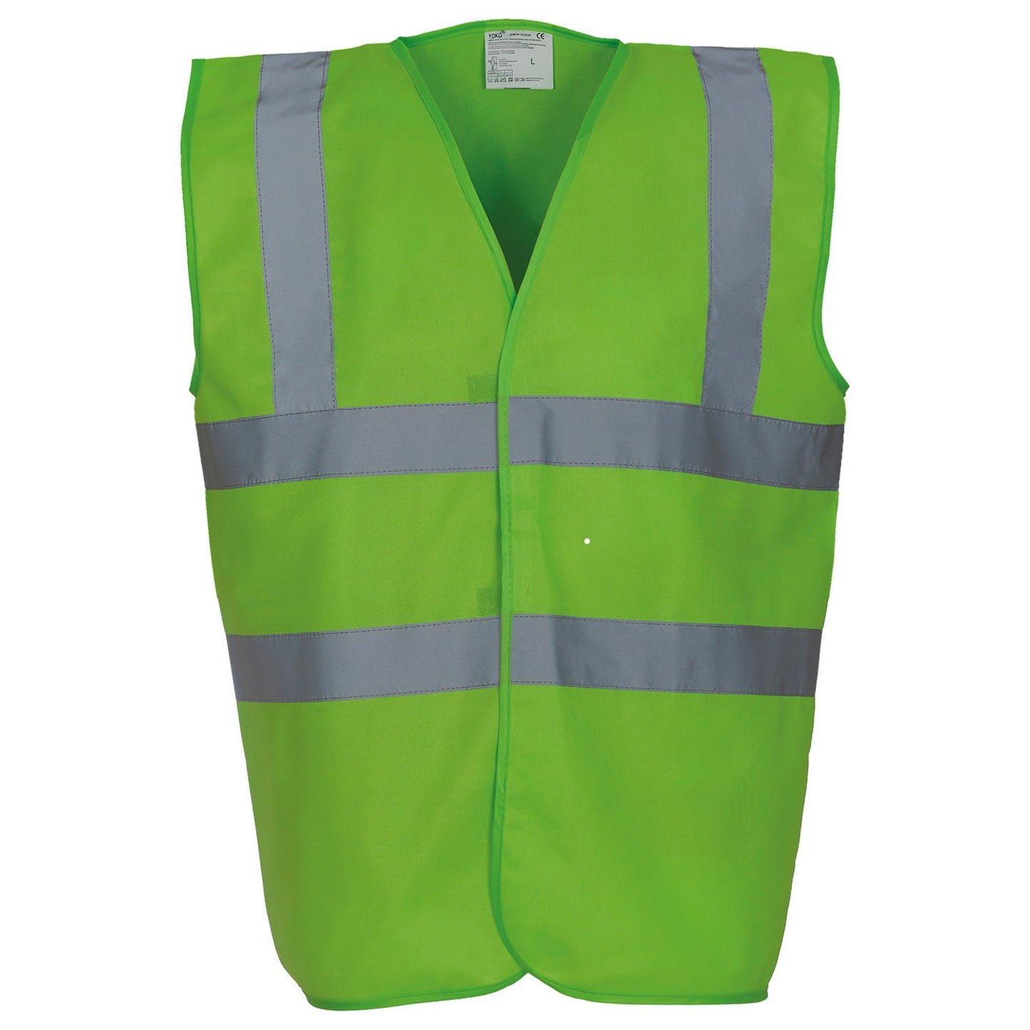 Lime - Front - Yoko Unisex Adult Hi-Vis Waistcoat