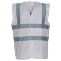 White - Front - Yoko Unisex Adult Hi-Vis Waistcoat