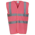 Pink - Front - Yoko Unisex Adult Hi-Vis Waistcoat