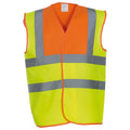 Orange-Yellow - Front - Yoko Unisex Adult Hi-Vis Safety Waistcoat