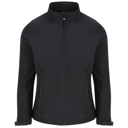 Black - Front - PRO RTX Womens-Ladies Double Layered Soft Shell Jacket