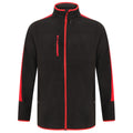 Black-Red - Front - Finden & Hales Unisex Adult Fleece Jacket