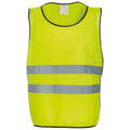 Yellow - Front - Yoko Unisex Adult Reflective Hi-Vis Tabard