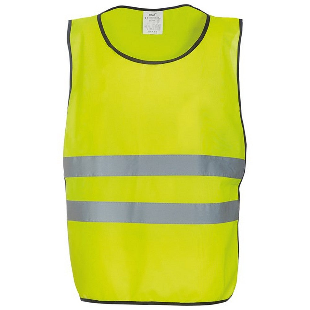 Yellow - Front - Yoko Unisex Adult Reflective Hi-Vis Tabard