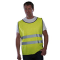 Yellow - Back - Yoko Unisex Adult Reflective Hi-Vis Tabard