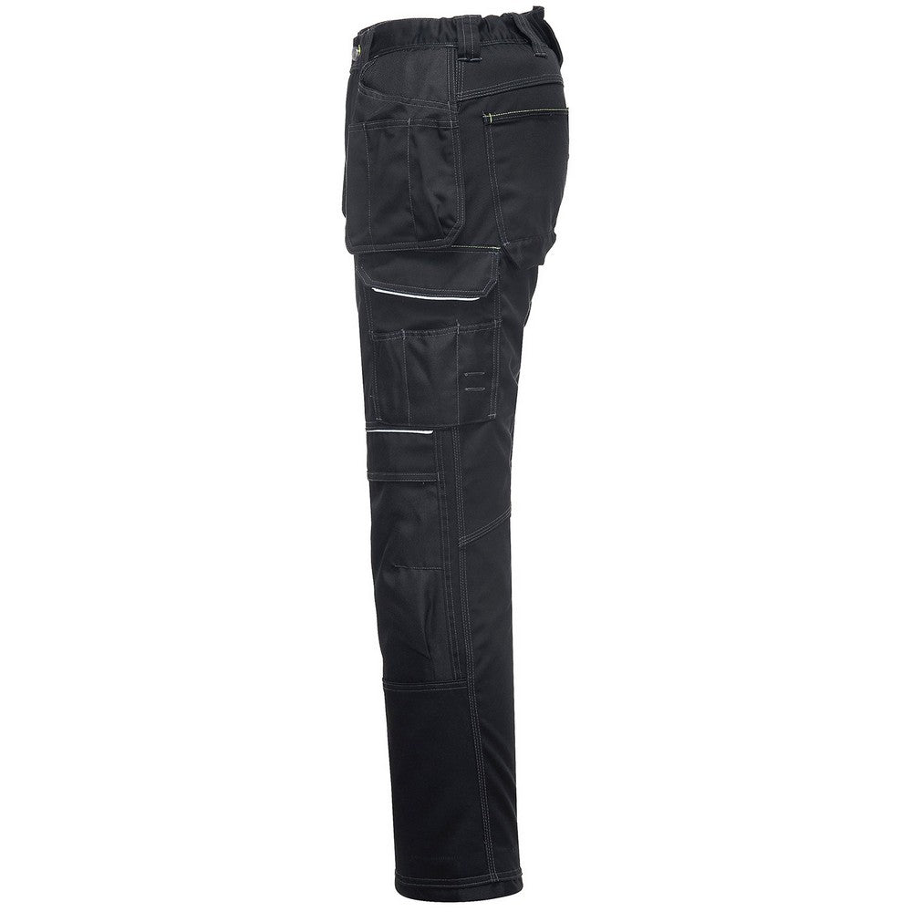 Black - Side - Portwest Unisex Adult Holster Pocket Work Trousers