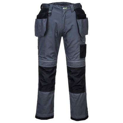 Zoom Grey-Black - Front - Portwest Unisex Adult Holster Pocket Work Trousers
