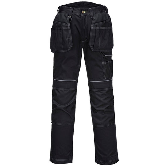Black - Front - Portwest Unisex Adult Holster Pocket Work Trousers