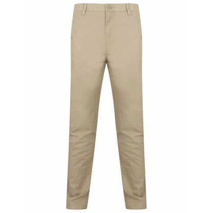 Stone - Front - Henbury Mens Stretch Flex Waistband Chinos