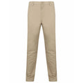 Stone - Front - Henbury Mens Stretch Flex Waistband Chinos