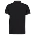 Black-Charcoal - Back - Kustom Kit Mens Tipped Classic Polo Shirt