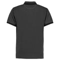 Charcoal-Black - Back - Kustom Kit Mens Tipped Classic Polo Shirt