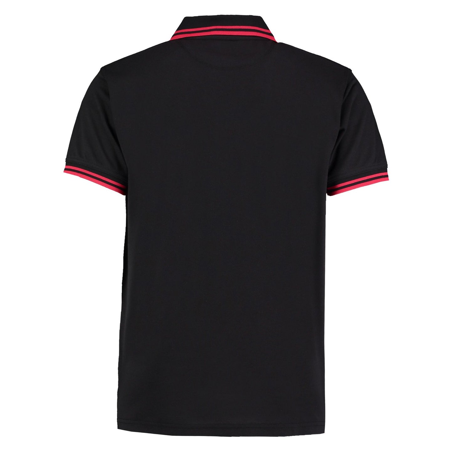 Black-Red - Back - Kustom Kit Mens Tipped Classic Polo Shirt