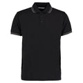 Black-Charcoal - Front - Kustom Kit Mens Tipped Classic Polo Shirt