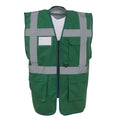 Paramedic Green - Front - Yoko Unisex Adult Executive Hi-Vis Waistcoat