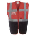 Red-Black - Front - Yoko Unisex Adult Executive Hi-Vis Waistcoat