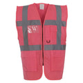 Pink - Front - Yoko Unisex Adult Executive Hi-Vis Waistcoat