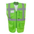 Lime - Front - Yoko Unisex Adult Executive Hi-Vis Waistcoat