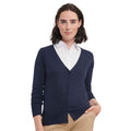 French Navy - Lifestyle - Russell Collection Womens-Ladies Knitted V Neck Cardigan