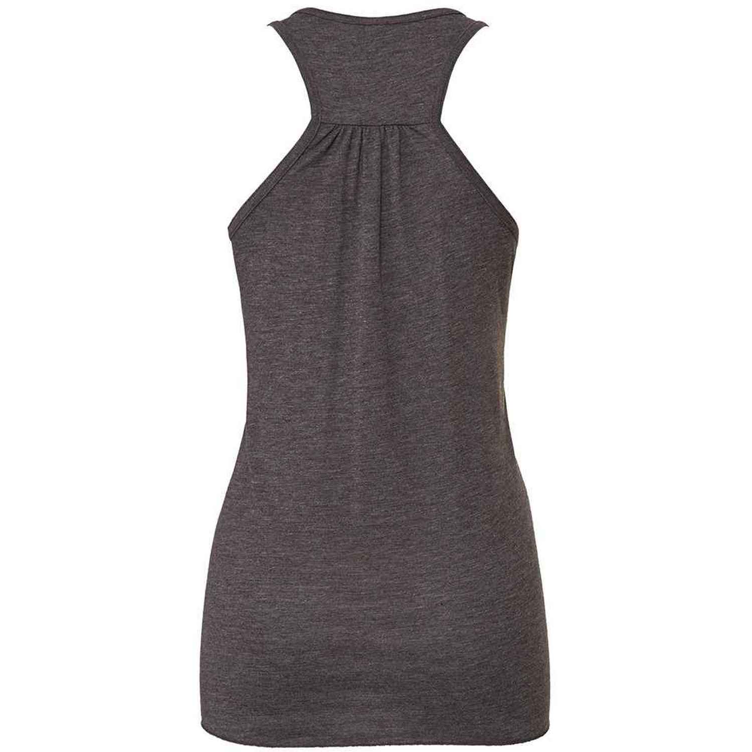 Dark Grey Heather - Back - Bella + Canvas Womens-Ladies Flowy Racerback Tank Top