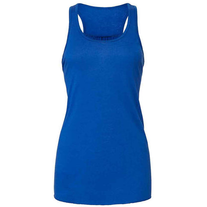 True Royal - Front - Bella + Canvas Womens-Ladies Flowy Racerback Tank Top
