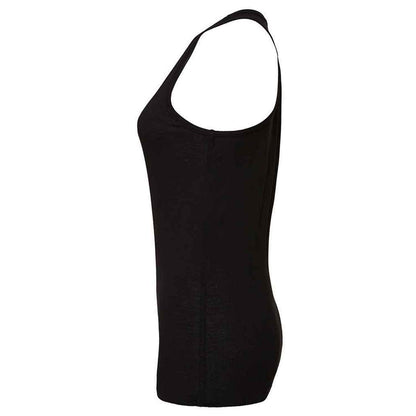 Black - Side - Bella + Canvas Womens-Ladies Flowy Racerback Tank Top