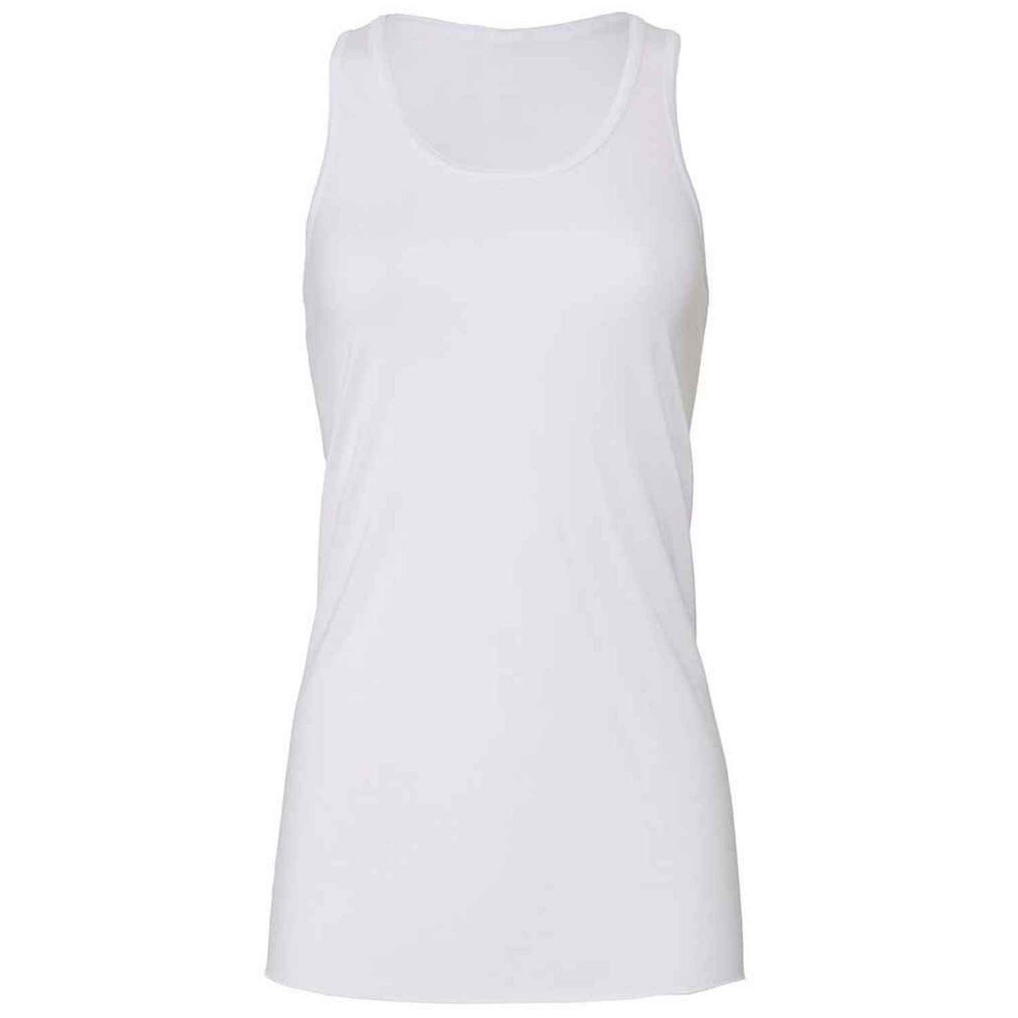 White - Front - Bella + Canvas Womens-Ladies Flowy Racerback Tank Top