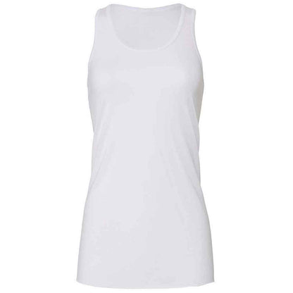 White - Front - Bella + Canvas Womens-Ladies Flowy Racerback Tank Top