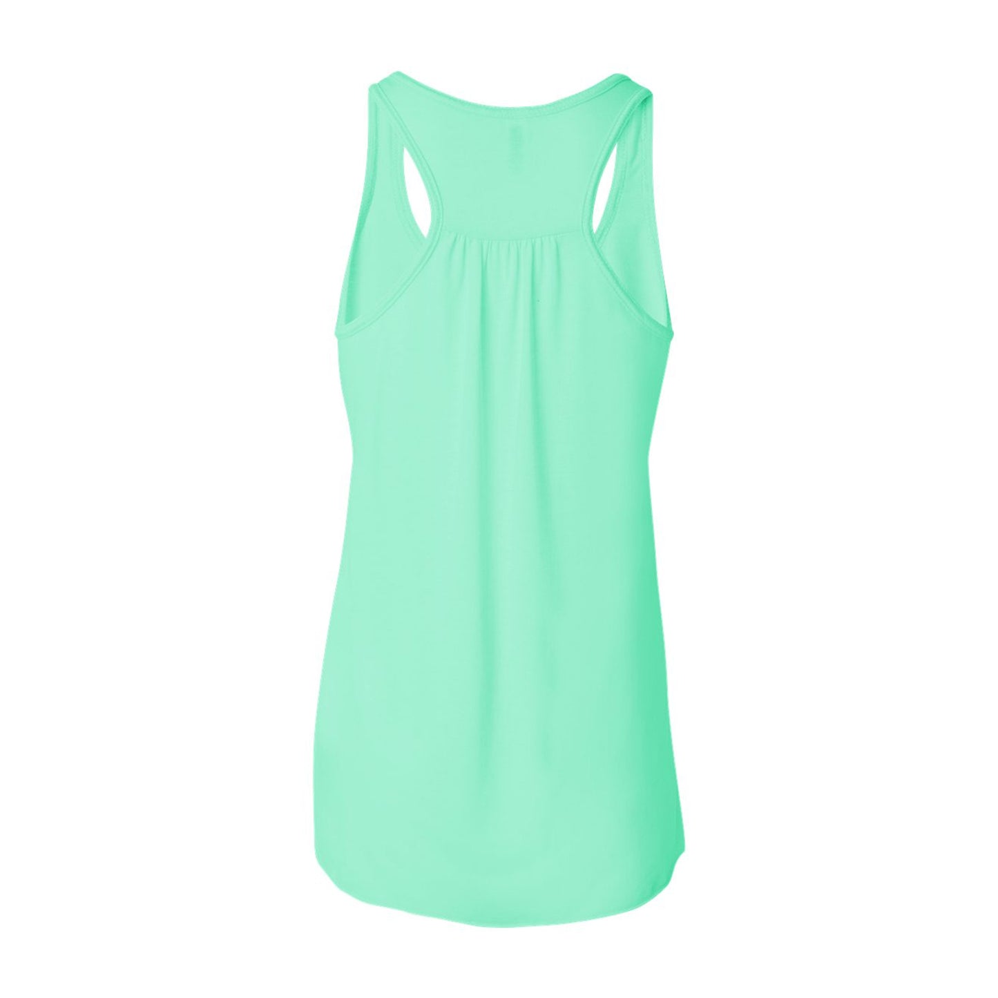 Mint - Back - Bella + Canvas Womens-Ladies Flowy Racerback Tank Top