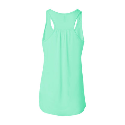Mint - Back - Bella + Canvas Womens-Ladies Flowy Racerback Tank Top