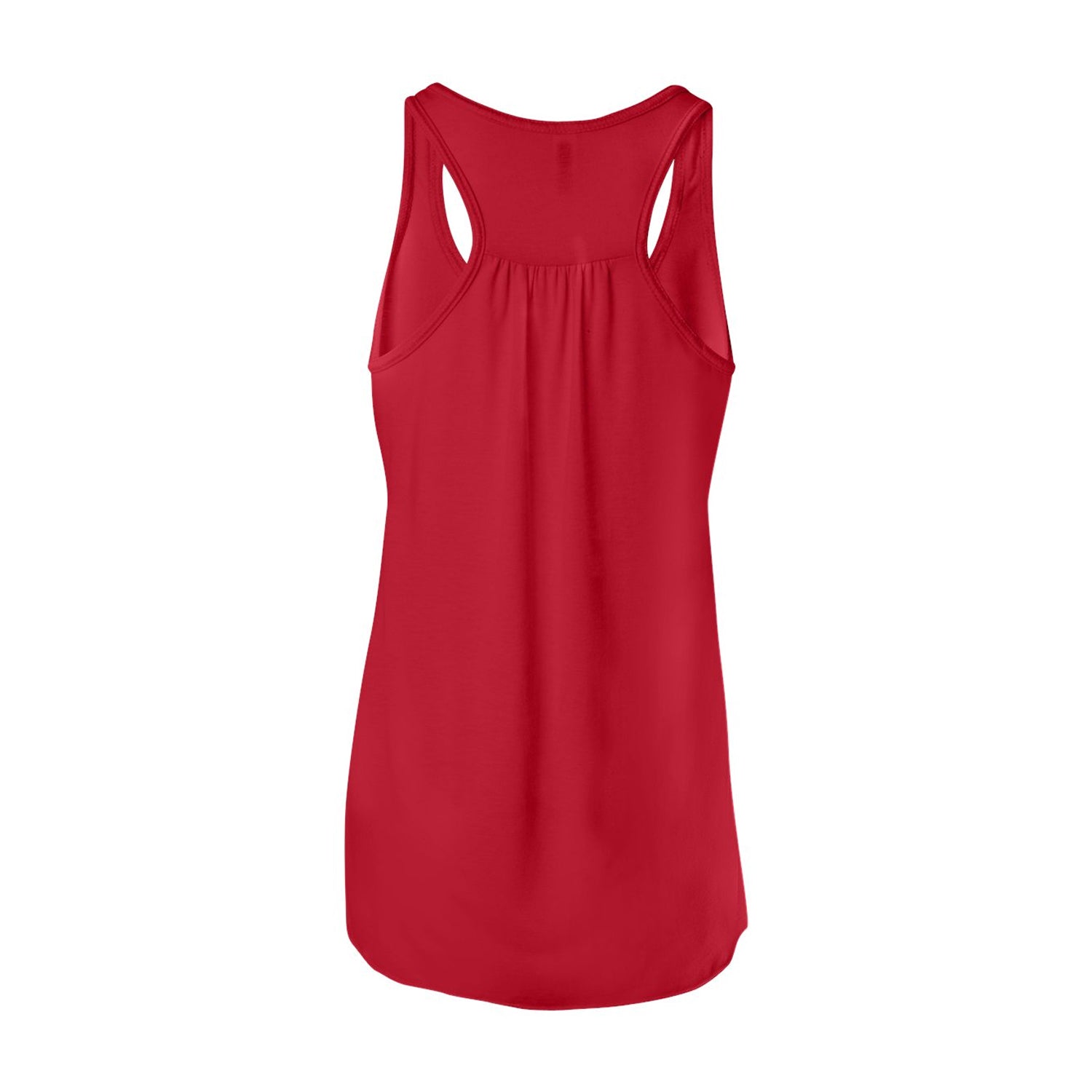 Red - Back - Bella + Canvas Womens-Ladies Flowy Racerback Tank Top