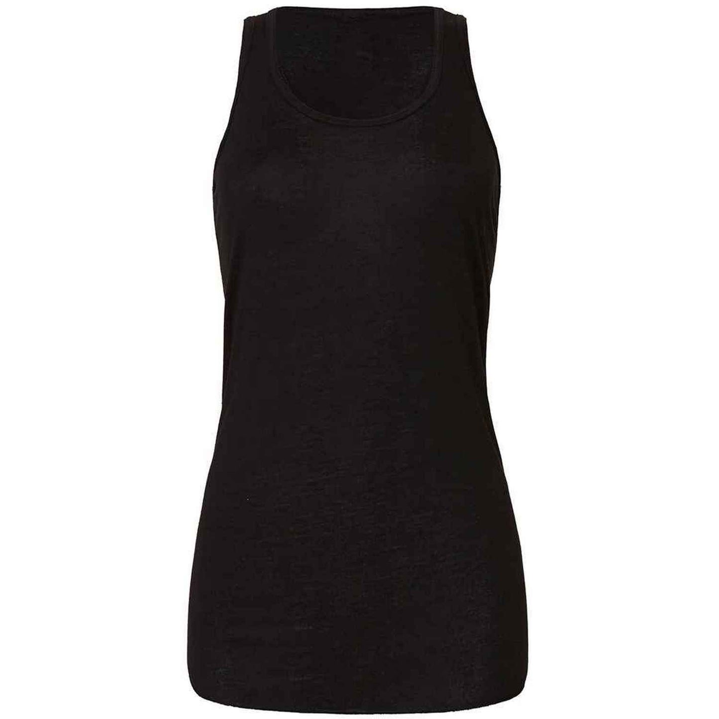 Black - Front - Bella + Canvas Womens-Ladies Flowy Racerback Tank Top