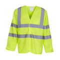 Yellow - Front - Yoko Unisex Adult Hi-Vis Long-Sleeved Waistcoat