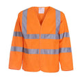 Orange - Front - Yoko Unisex Adult Hi-Vis Long-Sleeved Waistcoat