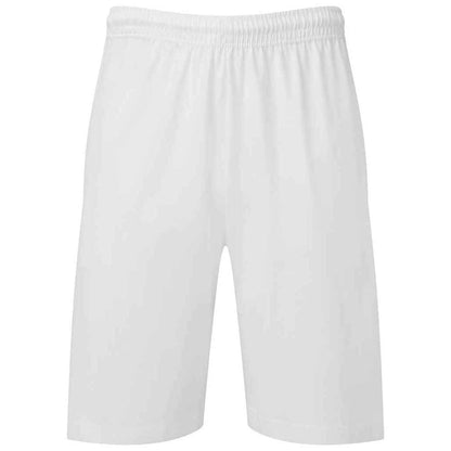 White - Front - Fruit of the Loom Mens Iconic Jersey Shorts