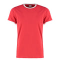 Red-White - Front - Kustom Kit Mens Ringer Fashion T-Shirt