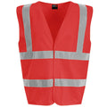 Red - Front - PRORTX Childrens-Kids Reflective Hi-Vis Vest