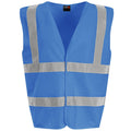 Royal Blue - Front - PRORTX Childrens-Kids Reflective Hi-Vis Vest