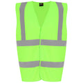 Lime - Front - PRORTX Childrens-Kids Reflective Hi-Vis Vest