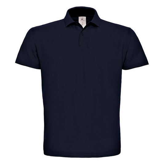 Navy - Front - B&C Mens ID.001 Cotton Polo Shirt