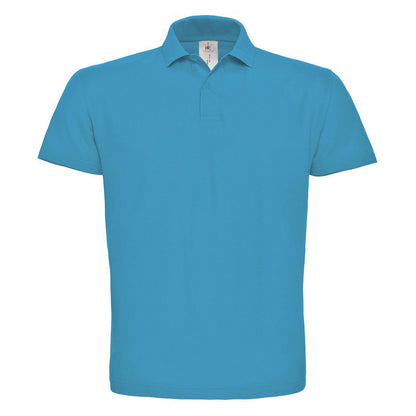 Atoll Blue - Front - B&C Mens ID.001 Cotton Polo Shirt