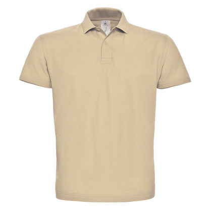 Sand - Front - B&C Mens ID.001 Cotton Polo Shirt