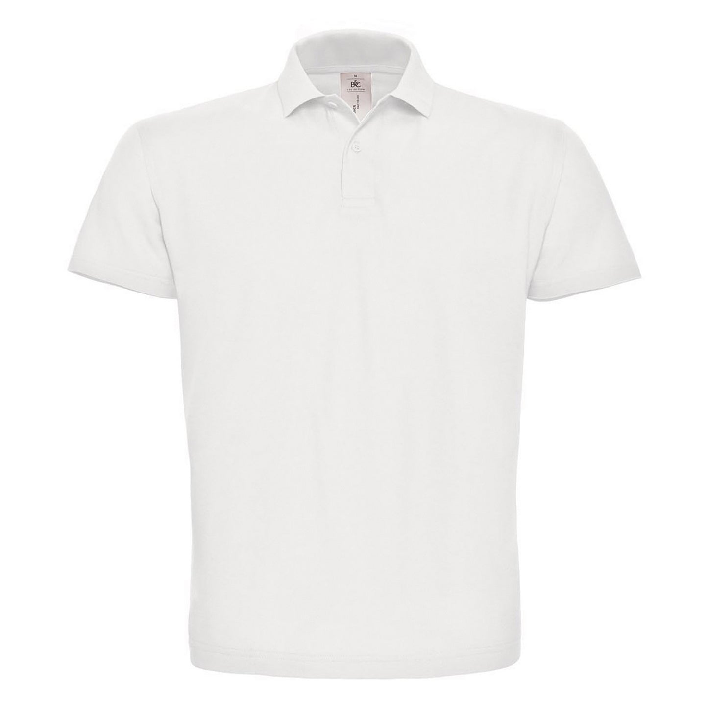 White - Front - B&C Mens ID.001 Cotton Polo Shirt
