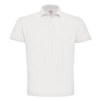 White - Front - B&C Mens ID.001 Cotton Polo Shirt